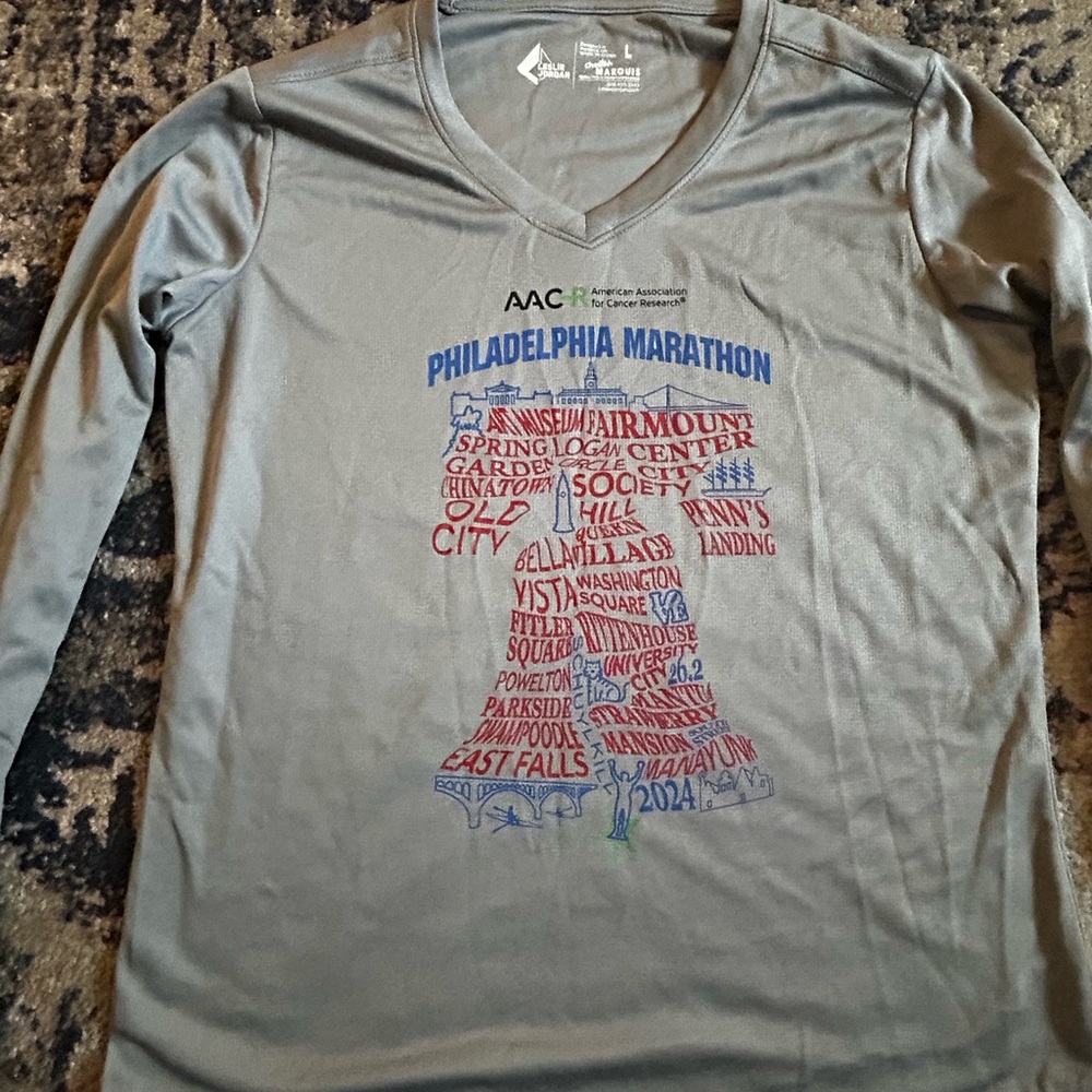 Philadelphia Marathon Gray Long Sleeve Shirt